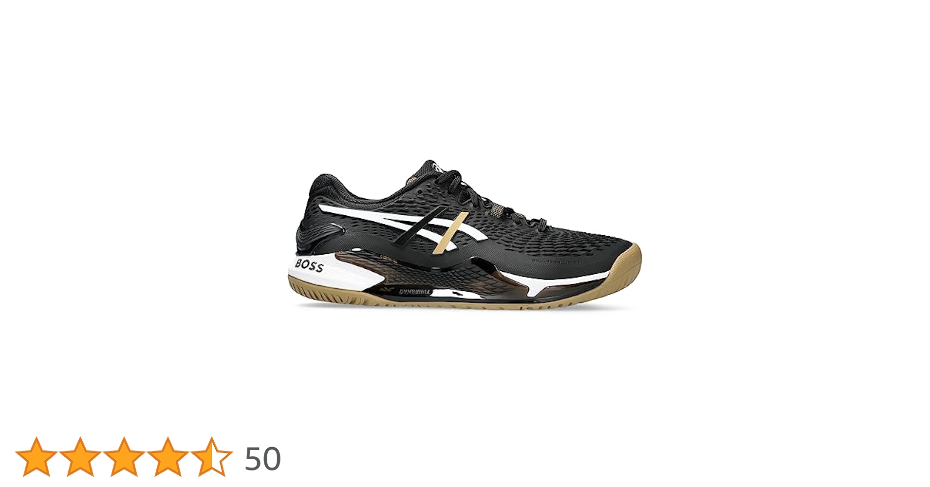 ASICS Men's Gel-Resolution 9 Tennis Shoes, Black/Camel, 8